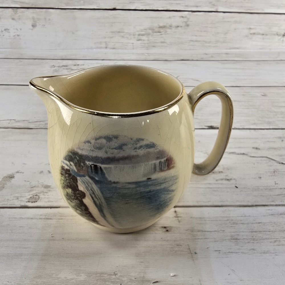 VTG Royal Winton‎ Niagara Falls Creamer Prospect Point Made in England Gold Rim